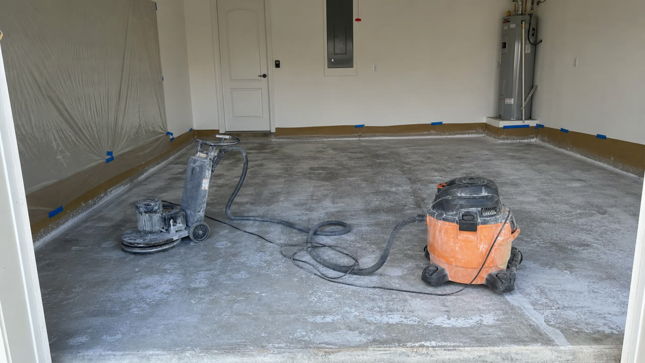Service Scene for garage floor coatings in Ocala